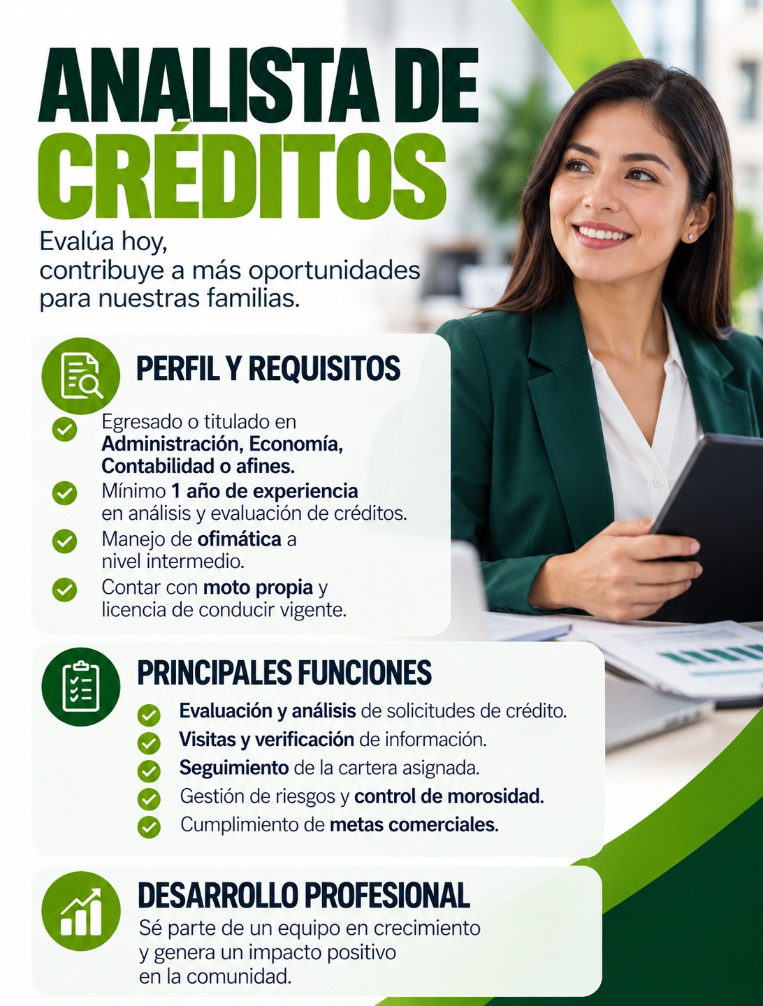Convocatoria ANALISTA DE CRÉDITOS